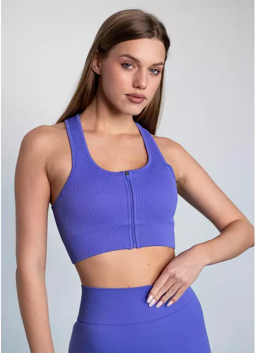 Спортивний топ на блискавці FLEX TOP Zip-Up Active cobalt blue (синій)