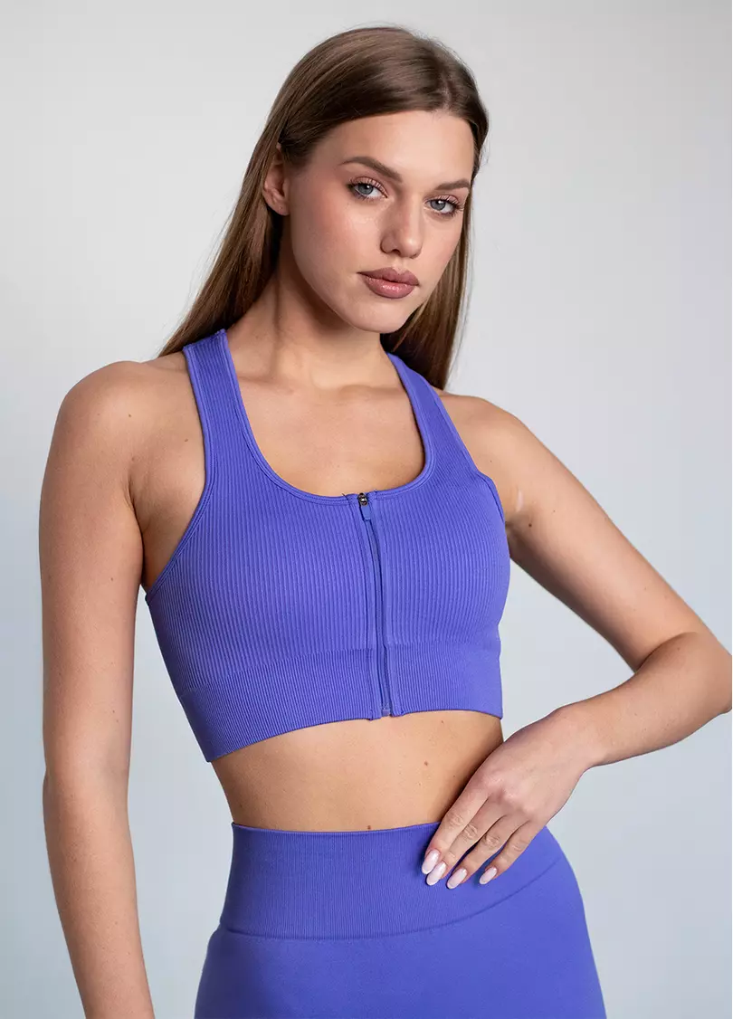 Спортивний топ на блискавці FLEX TOP Zip-Up Active cobalt blue (синій)