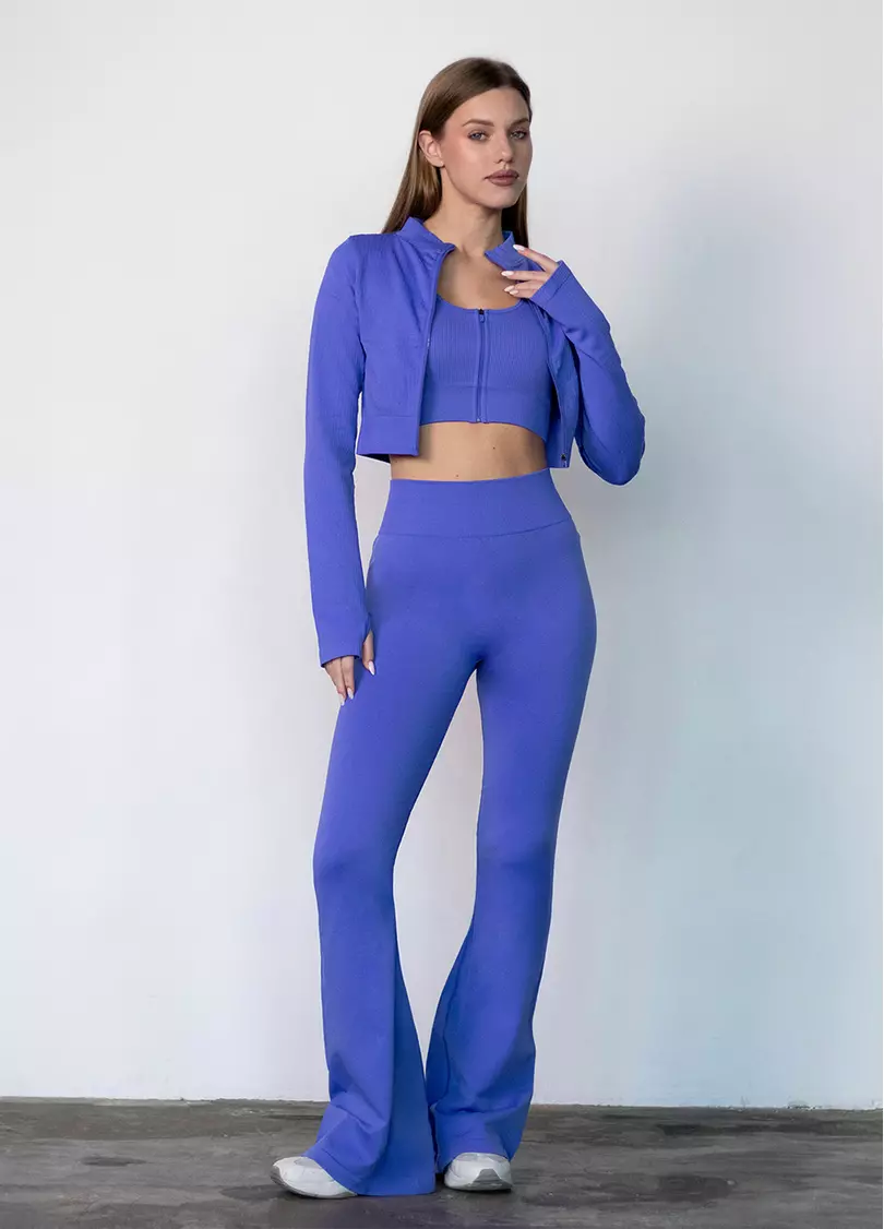 Спортивний топ на блискавці FLEX TOP Zip-Up Active cobalt blue (синій)