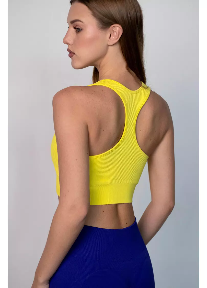 Спортивний топ на блискавці FLEX TOP Zip-Up Active (жовтий)