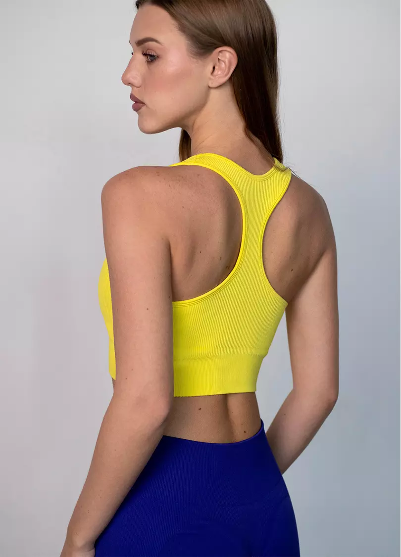 Спортивний топ на блискавці FLEX TOP Zip-Up Active gold lemon (жовтий)