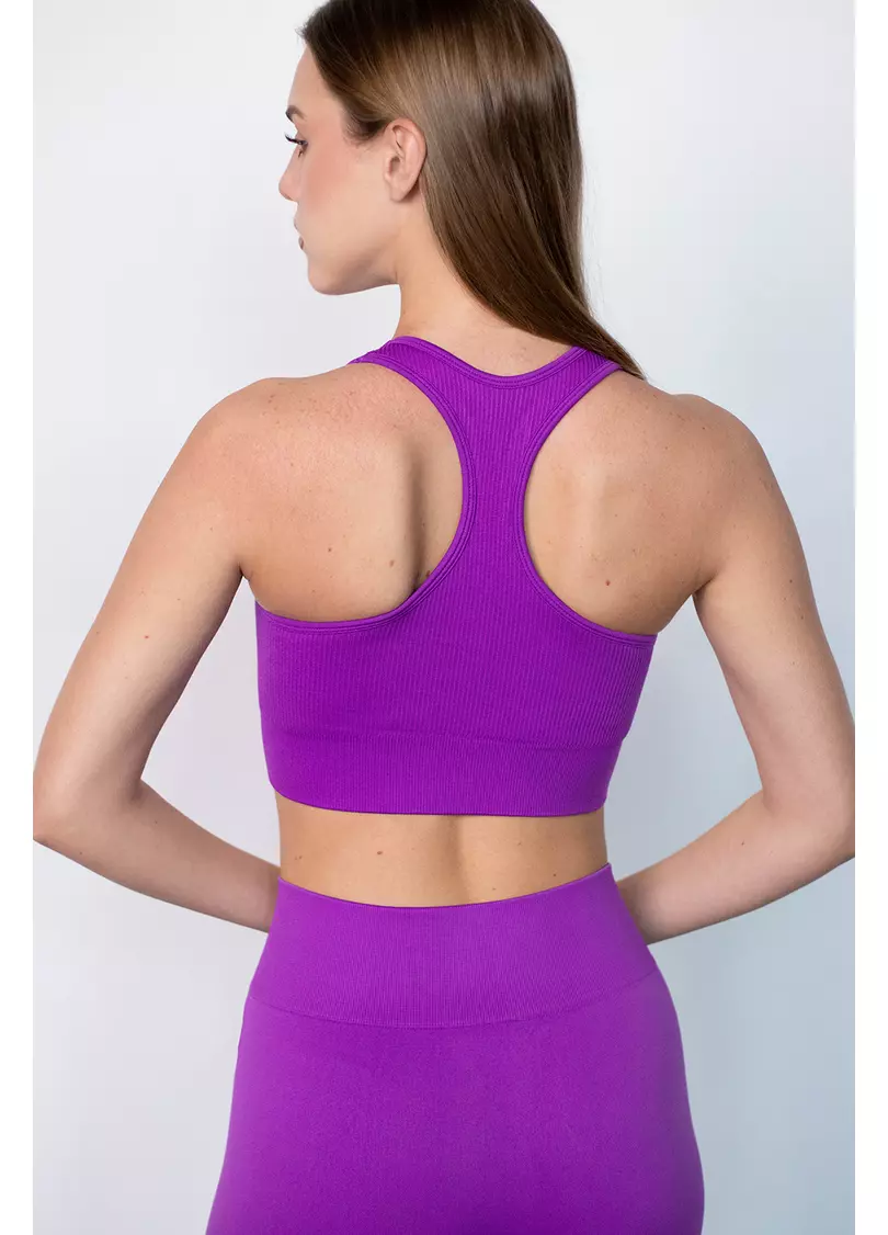 Спортивный топ на молнии FLEX TOP Zip-Up Active (фиолетовый)