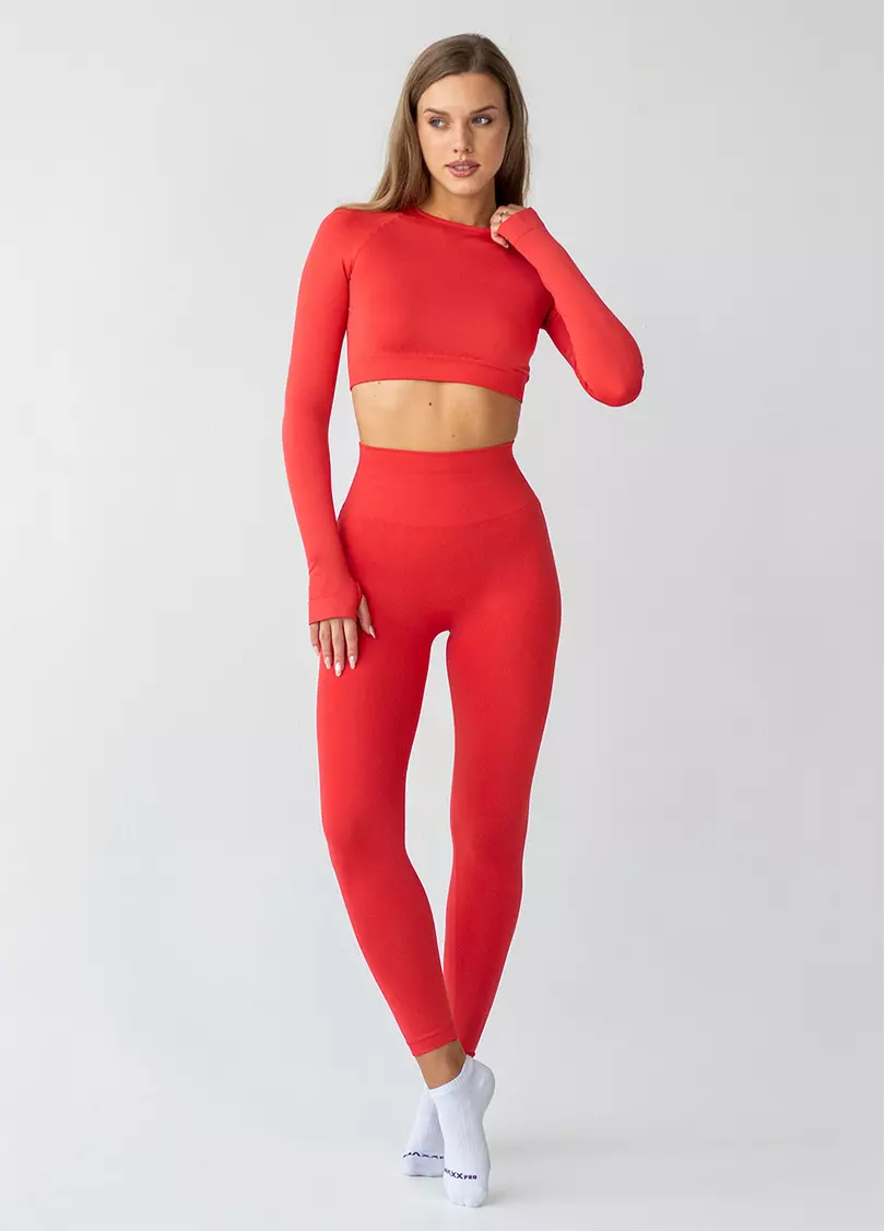 Легінси з широким поясом FLEXING LEGGINGS ACTIVE (червоний)