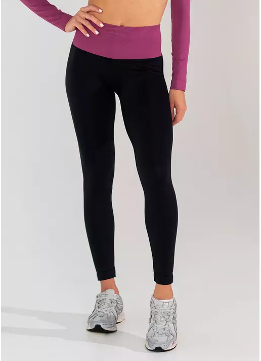 Легінси з пуш-ап FLEXING LEGGINGS GLAM (чорний/рожевий)