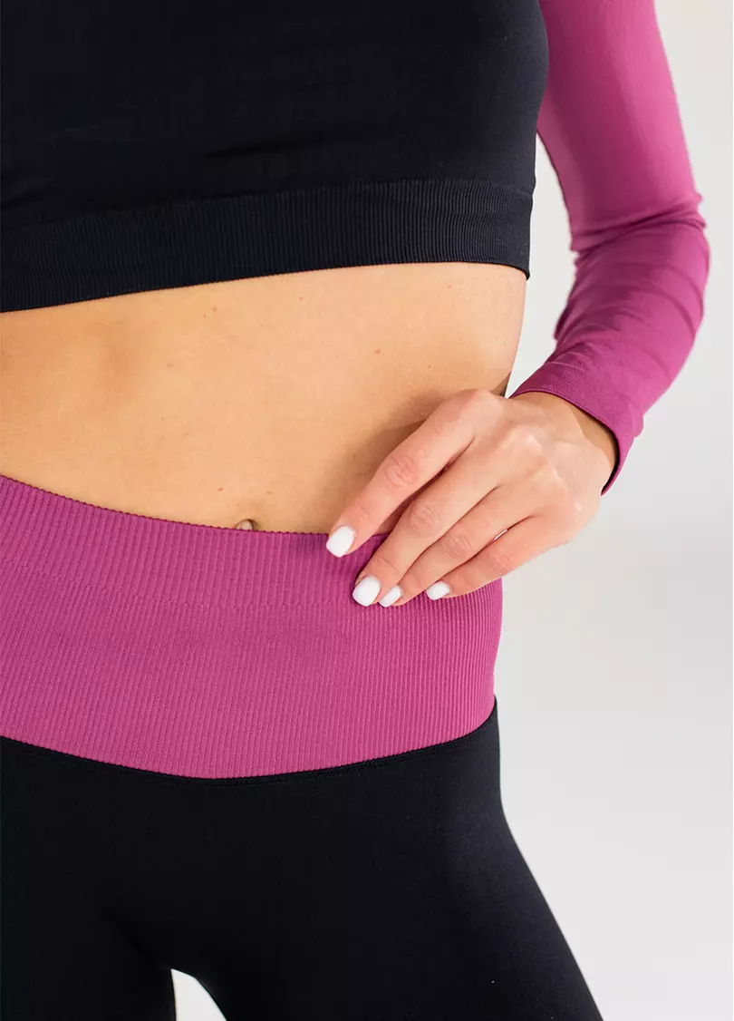 Легінси з пуш-ап FLEXING LEGGINGS GLAM (чорний/рожевий)