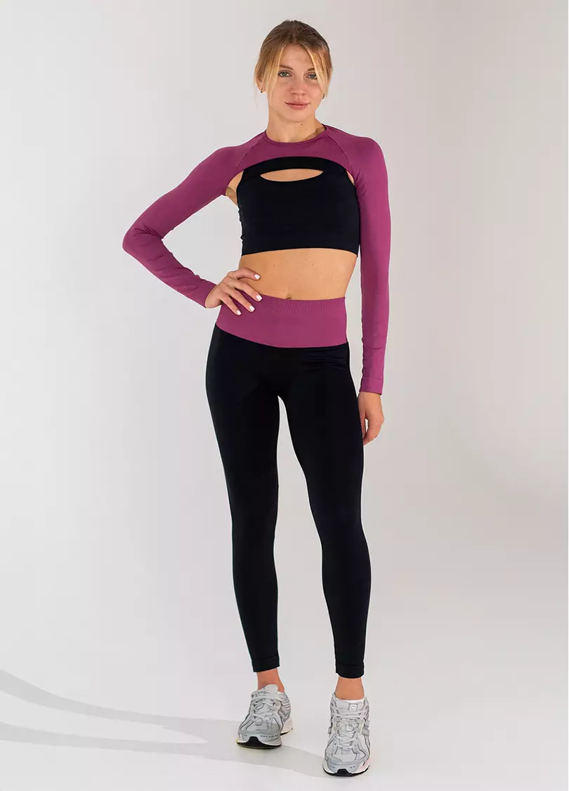 Легінси з пуш-ап FLEXING LEGGINGS GLAM (чорний/рожевий)