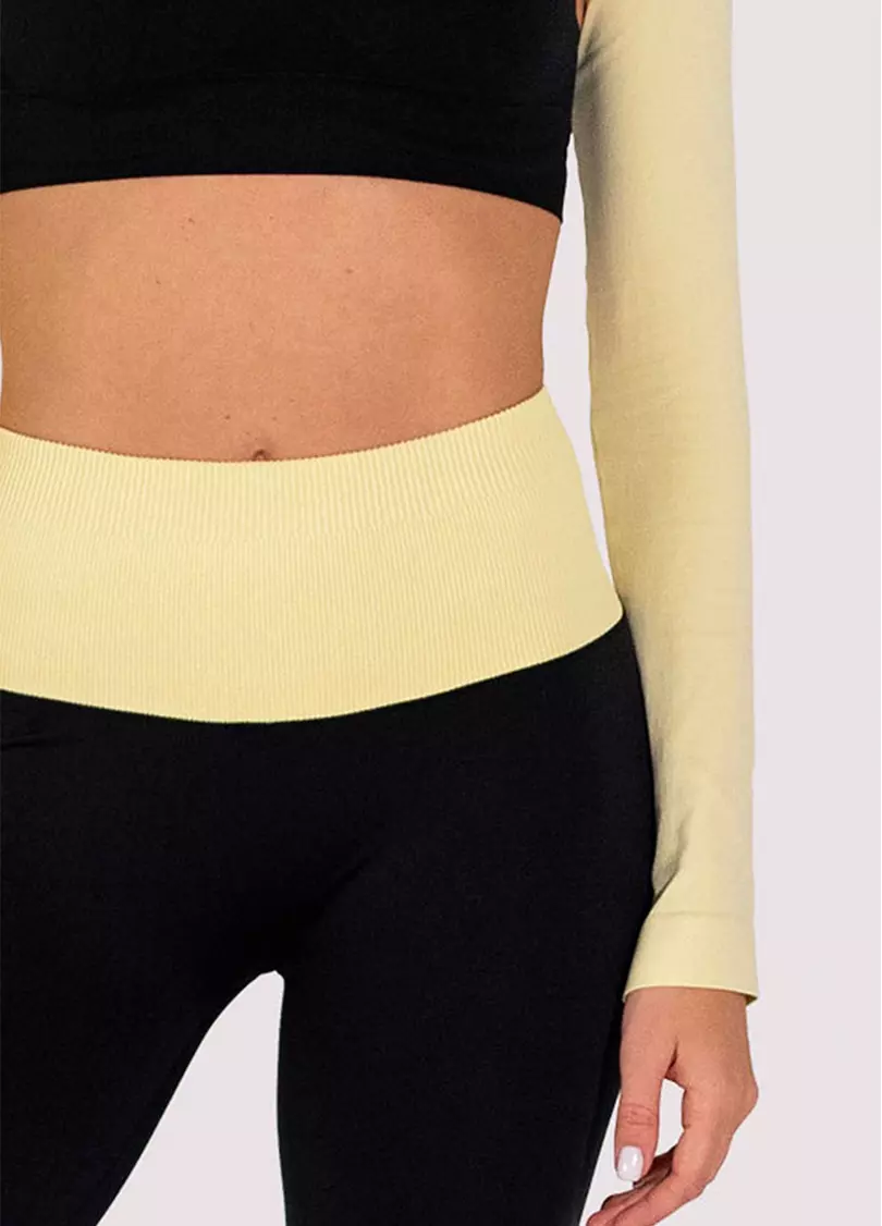Легінси з пуш-ап FLEXING LEGGINGS GLAM (чорний/жовтий)