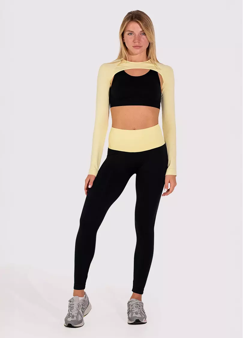 Легінси з пуш-ап FLEXING LEGGINGS GLAM (чорний/жовтий)