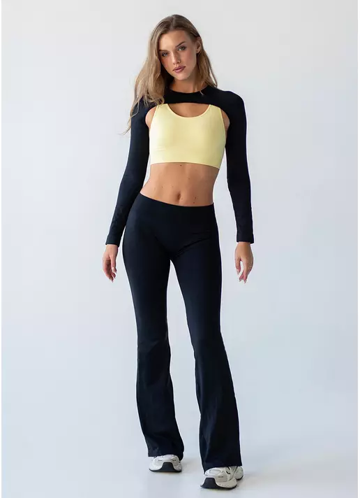 Леггинсы-клеш с низкой посадкой FLEXING LEGGINGS JIVE (черный)