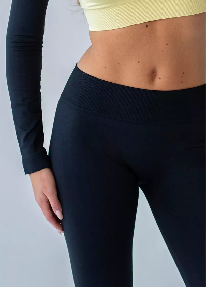 Леггинсы-клеш с низкой посадкой FLEXING LEGGINGS JIVE (черный)