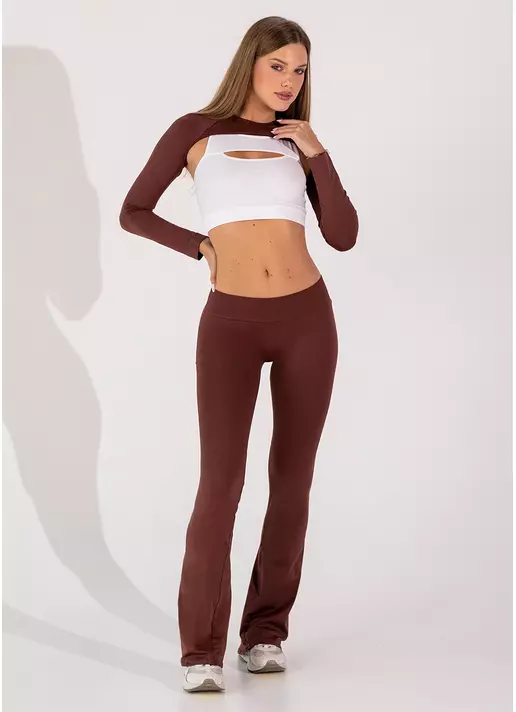 Леггинсы-клеш с низкой посадкой FLEXING LEGGINGS JIVE (коричневый)