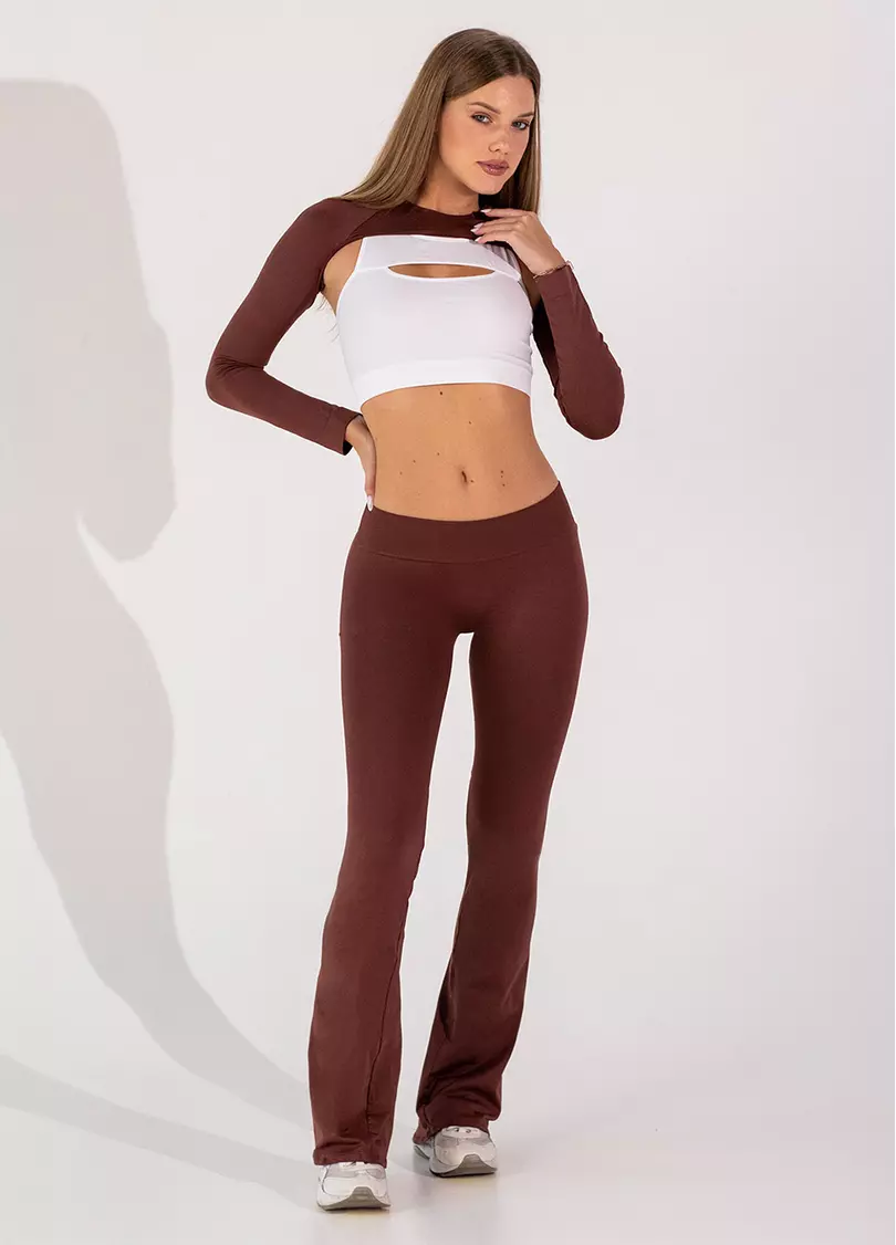 Леггинсы-клеш с низкой посадкой FLEXING LEGGINGS JIVE (коричневый)