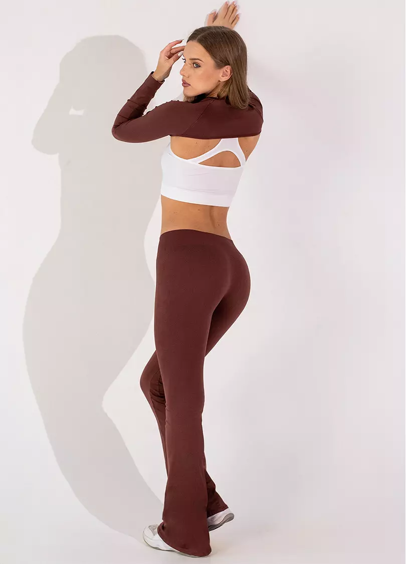 Леггинсы-клеш с низкой посадкой FLEXING LEGGINGS JIVE (коричневый)