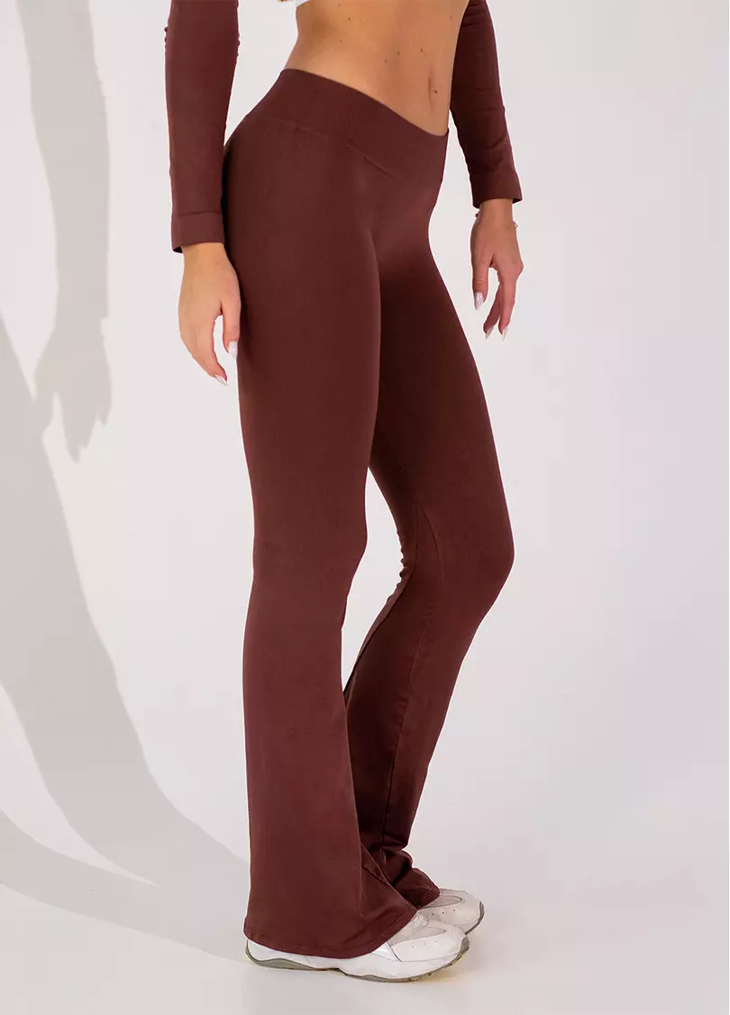 Леггинсы-клеш с низкой посадкой FLEXING LEGGINGS JIVE (коричневый)