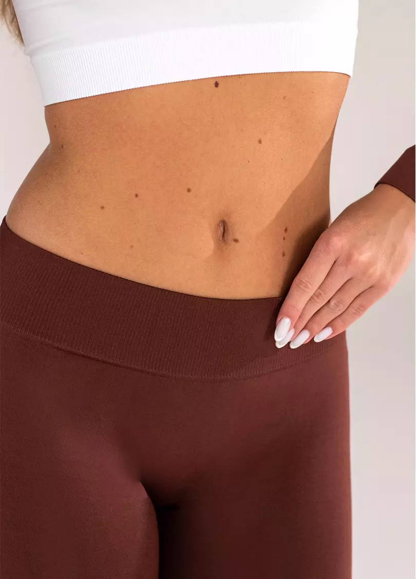 Леггинсы-клеш с низкой посадкой FLEXING LEGGINGS JIVE (коричневый)