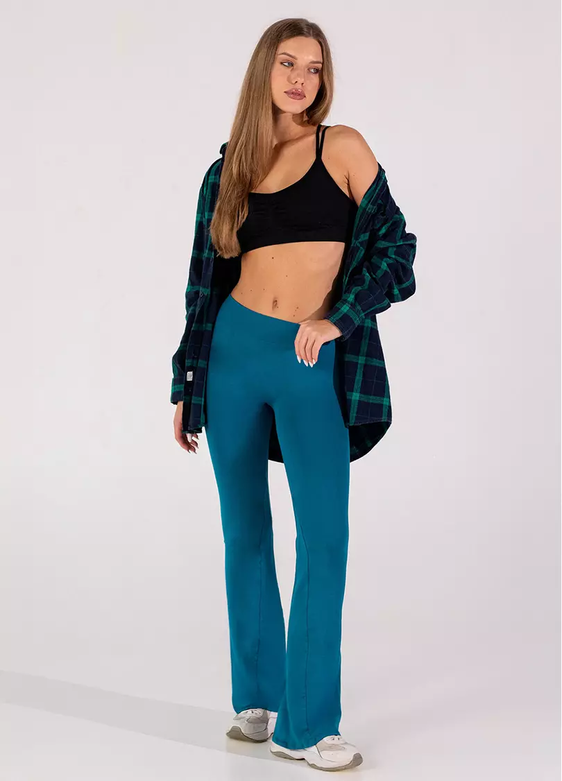 Леггинсы-клеш с низкой посадкой FLEXING LEGGINGS JIVE (синий)