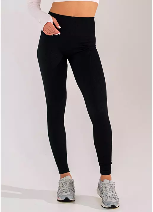 Легінси в рубчик FLEXING LEGGINGS POWER (чорний)