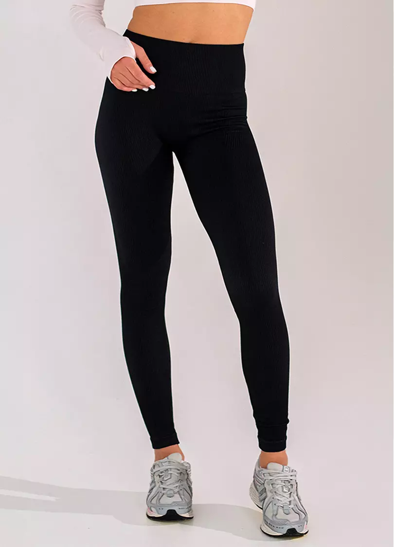 Легінси в рубчик FLEXING LEGGINGS POWER (чорний)