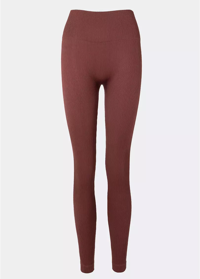 Легінси в рубчик FLEXING LEGGINGS POWER (коричневий)