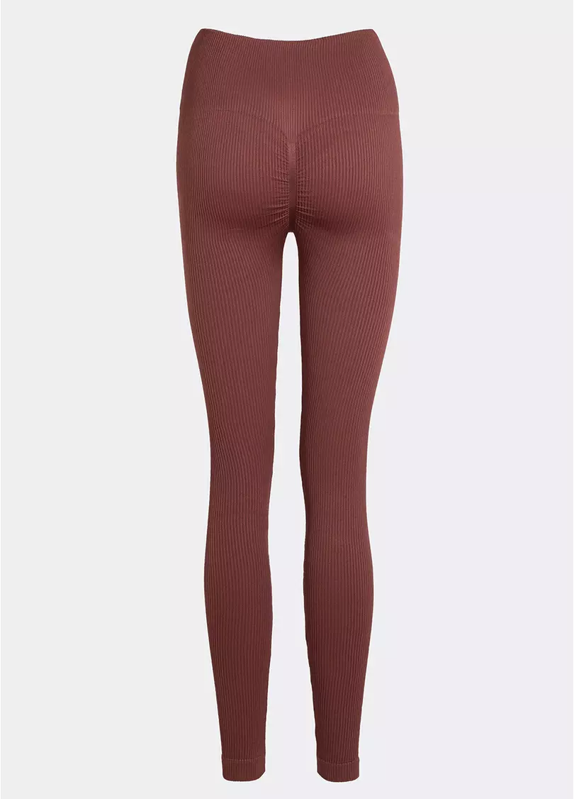 Легінси в рубчик FLEXING LEGGINGS POWER (коричневий)