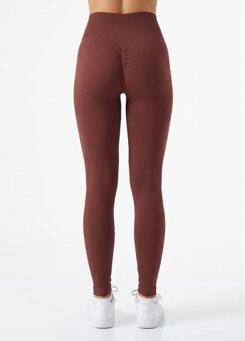 Легінси в рубчик FLEXING LEGGINGS POWER hot chocolate (коричневий)