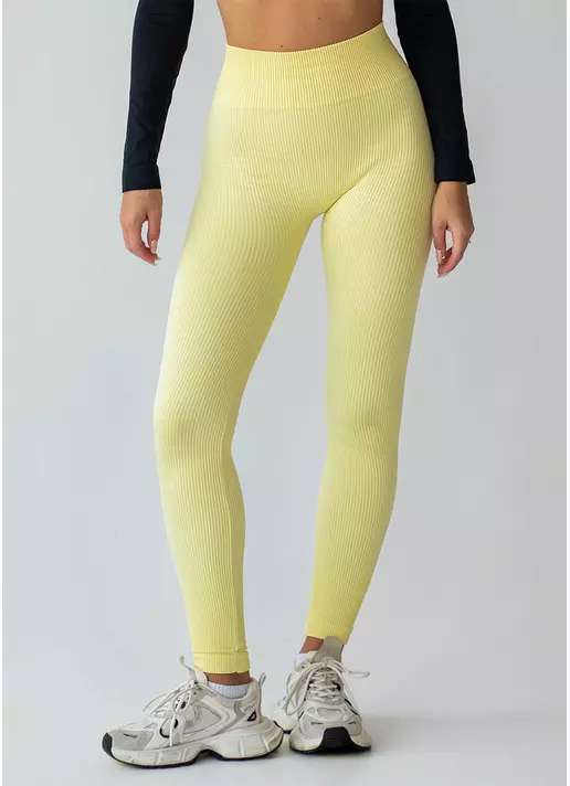 Легінси в рубчик FLEXING LEGGINGS POWER (жовтий)