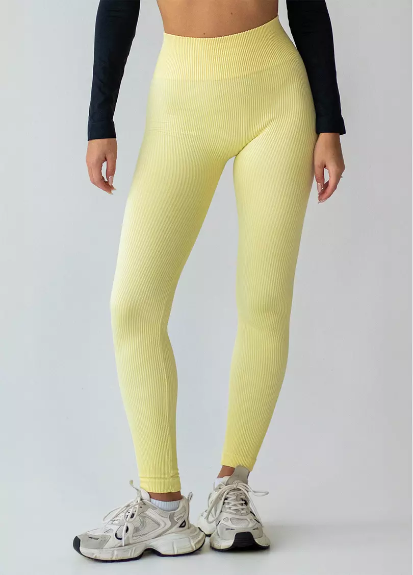 Легінси в рубчик FLEXING LEGGINGS POWER (жовтий)