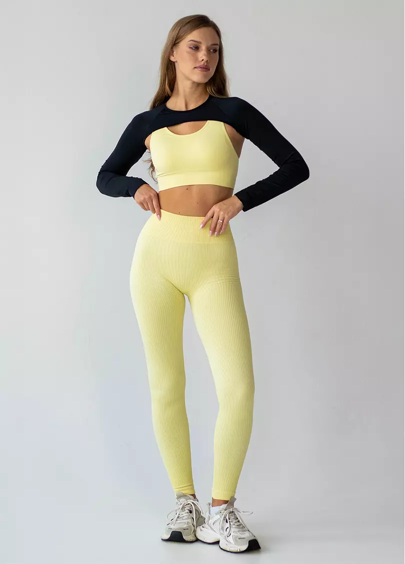Легінси в рубчик FLEXING LEGGINGS POWER (жовтий)