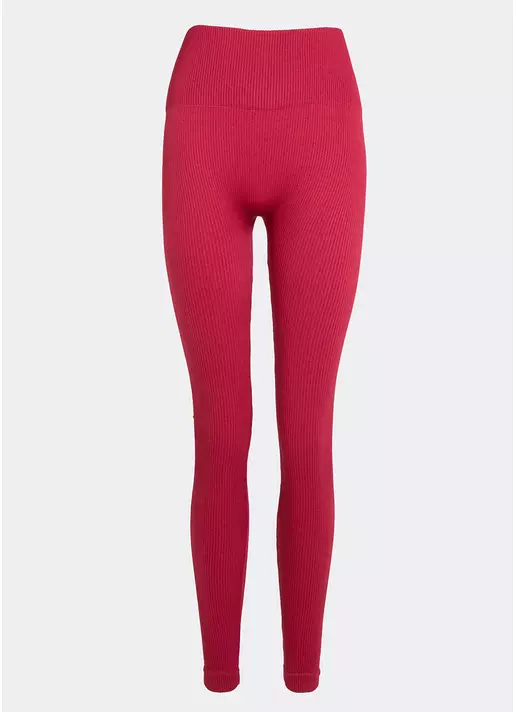 Леггинсы в рубчик FLEXING LEGGINGS POWER (красный)