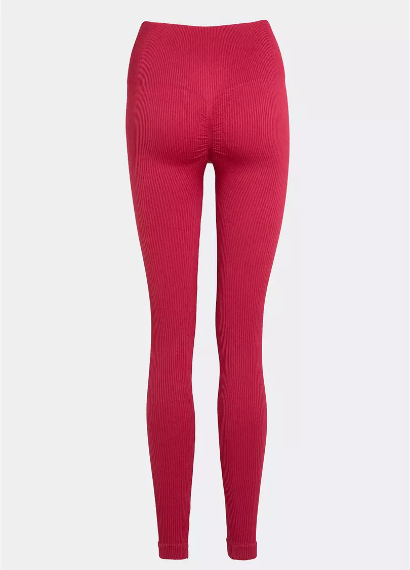 Легінси в рубчик FLEXING LEGGINGS POWER (червоний)