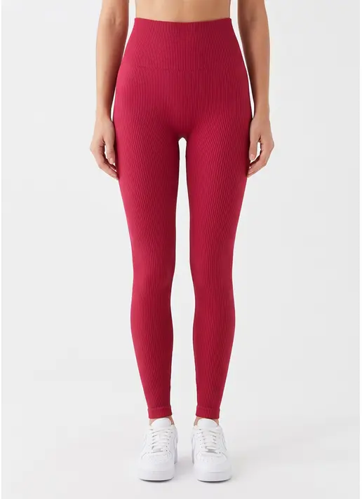 Леггинсы в рубчик FLEXING LEGGINGS POWER winterberry (красный)