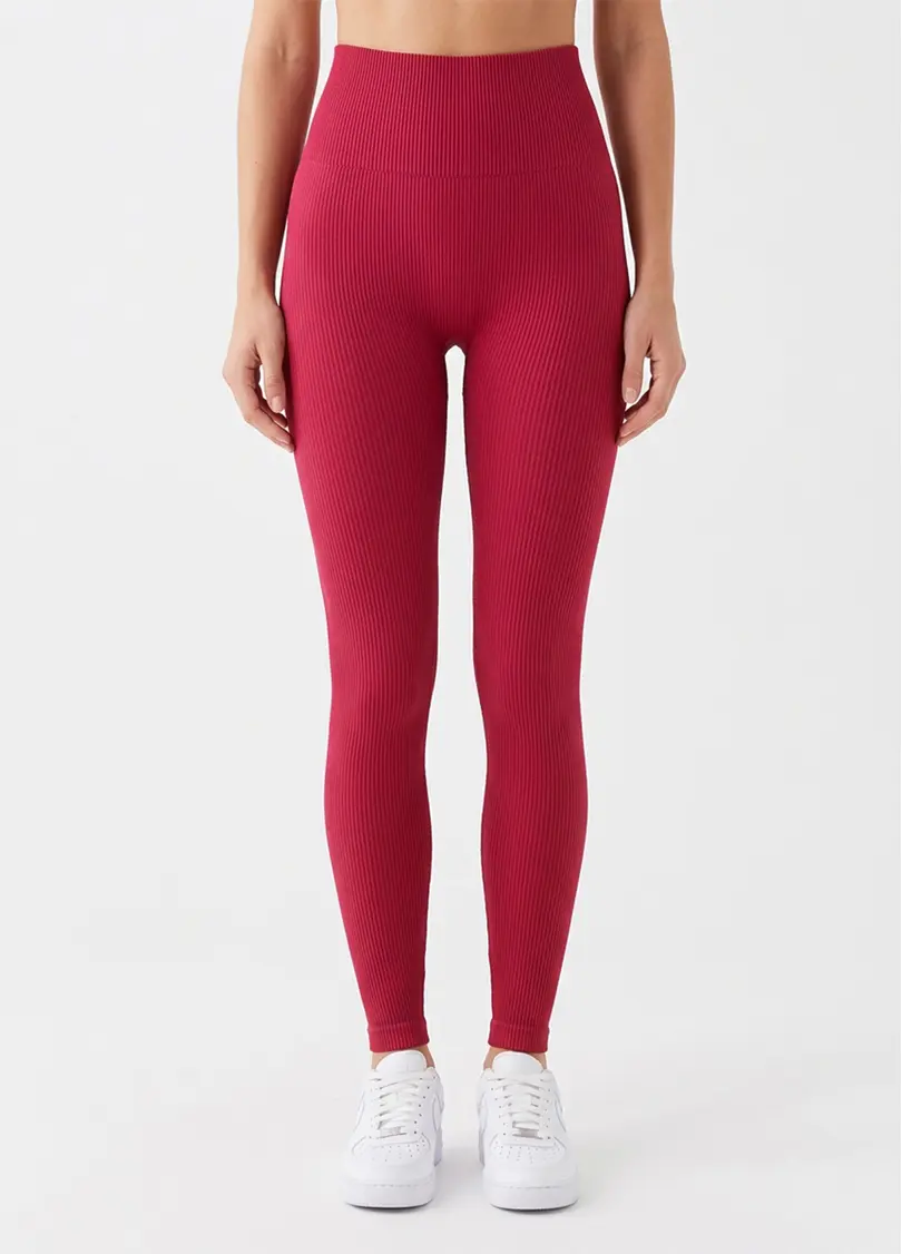 Легінси в рубчик FLEXING LEGGINGS POWER winterberry (червоний)