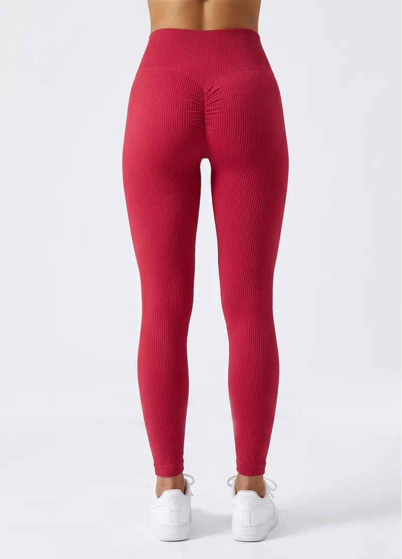 Легінси в рубчик FLEXING LEGGINGS POWER winterberry (червоний)