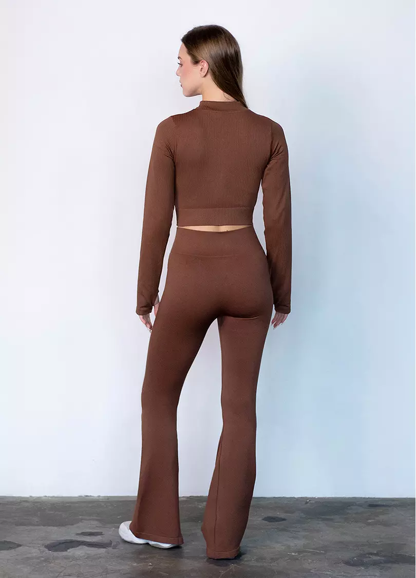 Легінси кльош FLEXING LEGGINS Faboluose (коричневий)