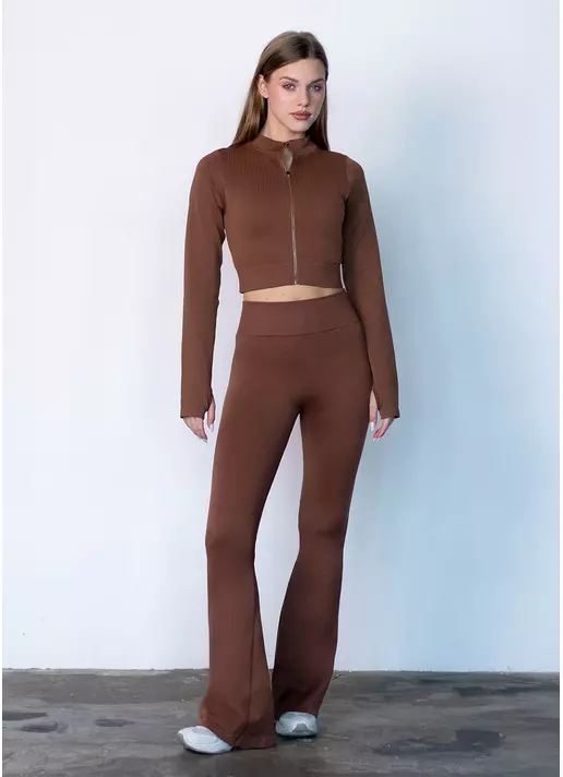 Легінси кльош FLEXING LEGGINS Faboluose (коричневий)