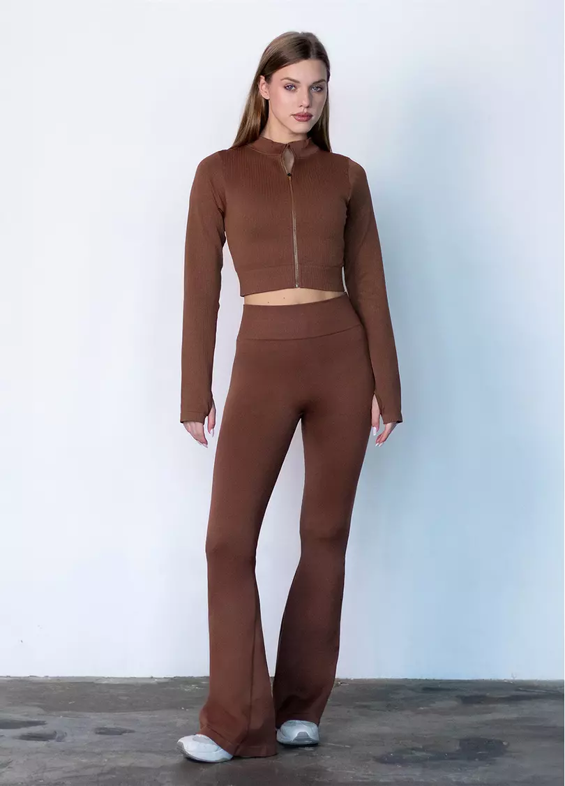 Легінси кльош FLEXING LEGGINS Faboluose (коричневий)