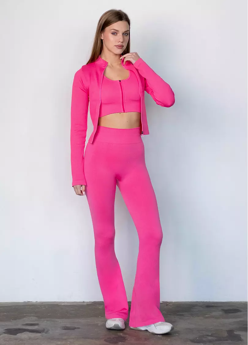 Леггинсы клеш FLEXING LEGGINS Faboluose (розовый)