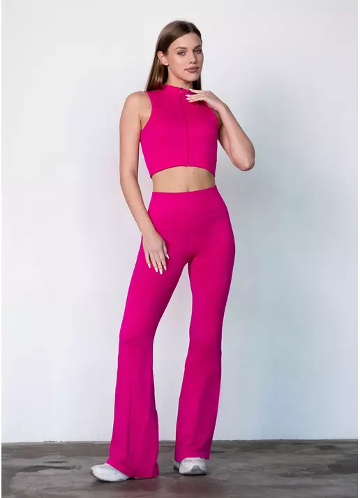 Легінси кльош з пуш-ап FLEXING LEGGINS Sculpt Flare (рожевий)