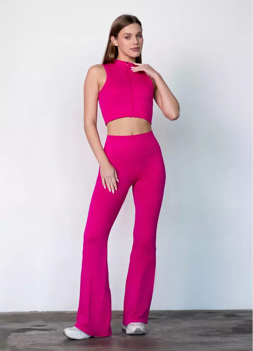 Легінси кльош з пуш-ап FLEXING LEGGINS Sculpt Flare (рожевий)