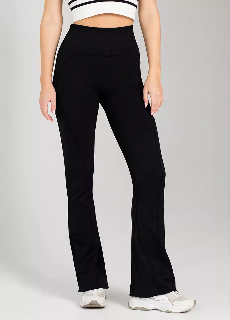 Легінси кльош з пуш-ап FLEXING LEGGINS Sculpt Flare (чорний)