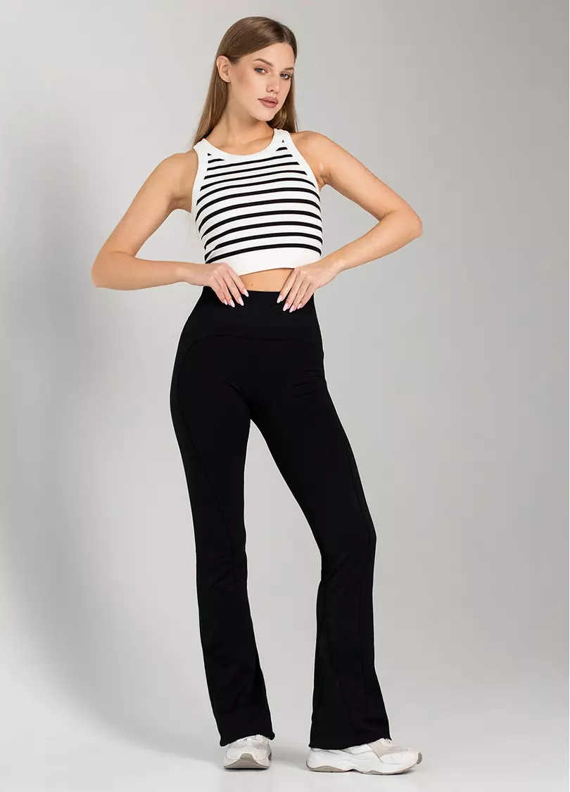 Легінси кльош з пуш-ап FLEXING LEGGINS Sculpt Flare (чорний)