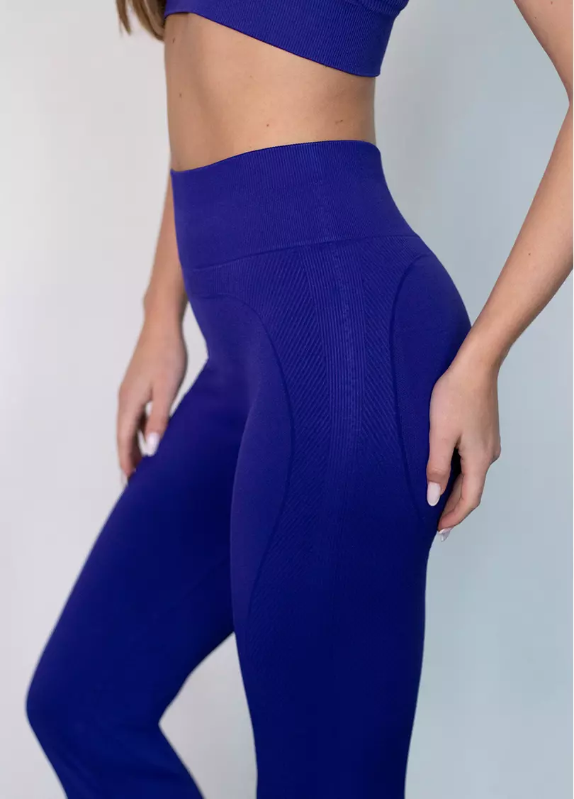 Легінси кльош з пуш-ап FLEXING LEGGINS Sculpt Flare (синій)