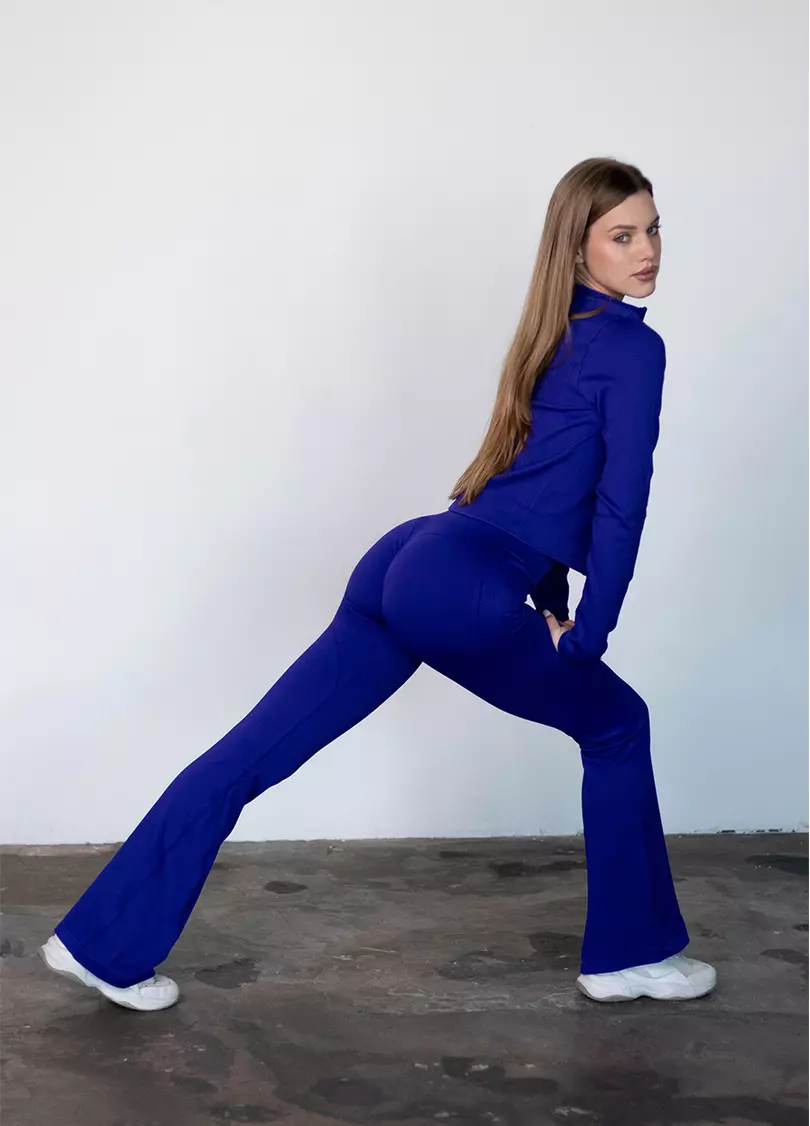 Легінси кльош з пуш-ап FLEXING LEGGINS Sculpt Flare (синій)