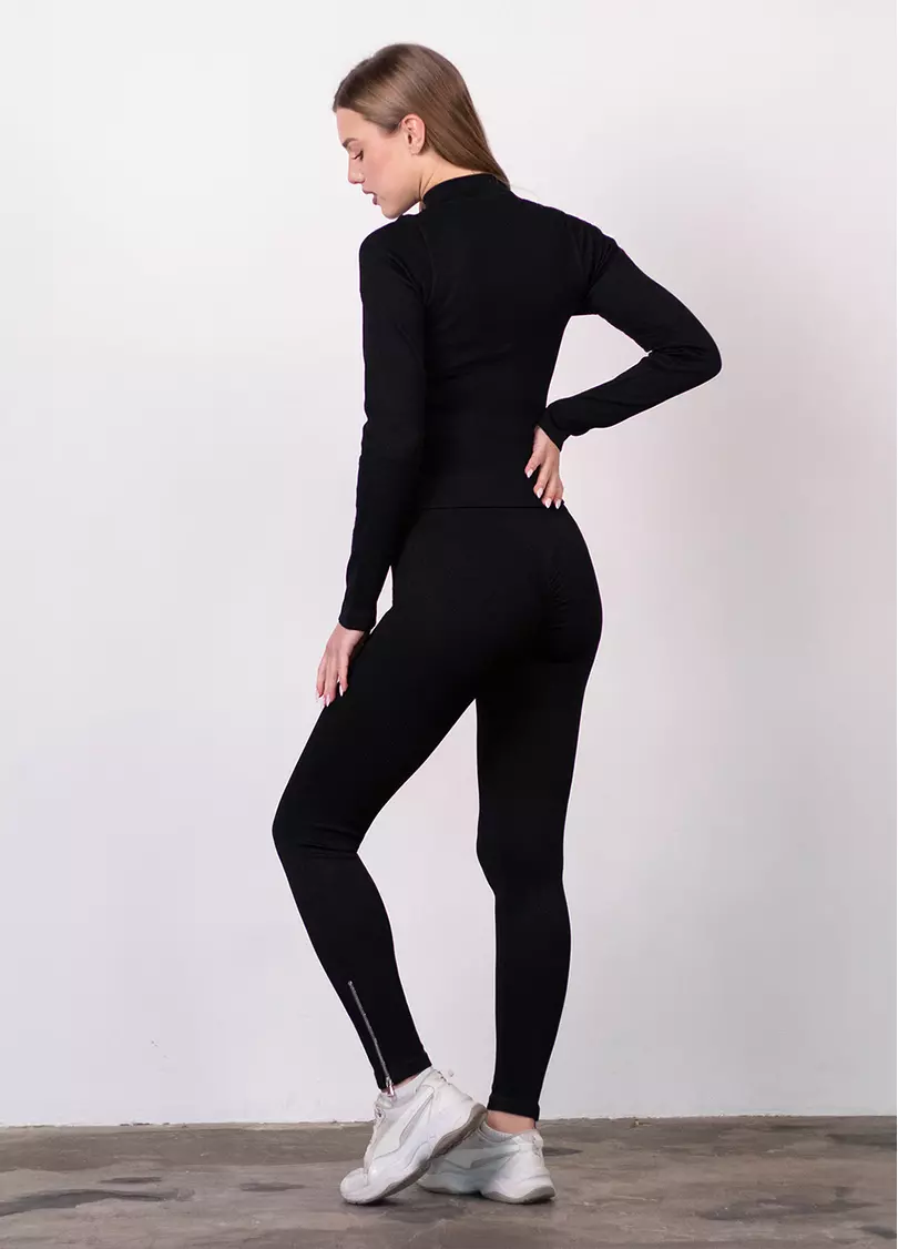 Легінси з блискавкою FLEXING LEGGINS Urban Chic (чорний)