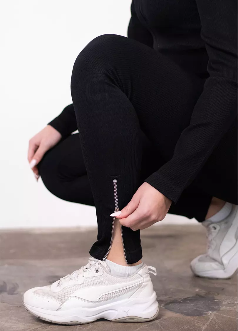 Легінси з блискавкою FLEXING LEGGINS Urban Chic (чорний)