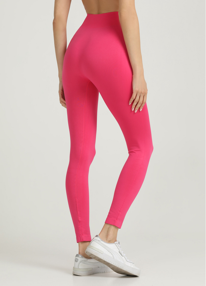 Бесшовные леггинсы из микрофибры LEGGINGS 02 bright pink (розовый)