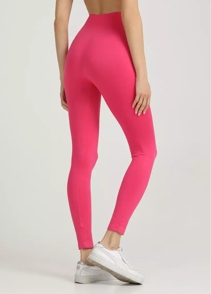 Бесшовные леггинсы из микрофибры LEGGINGS 02 bright pink (розовый)