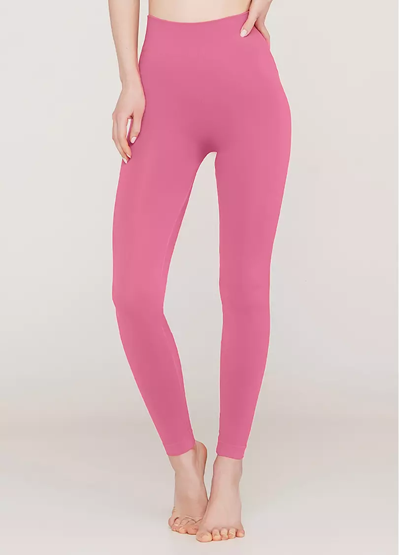 Бесшовные леггинсы из микрофибры LEGGINGS 02 bubblegum (розовый)