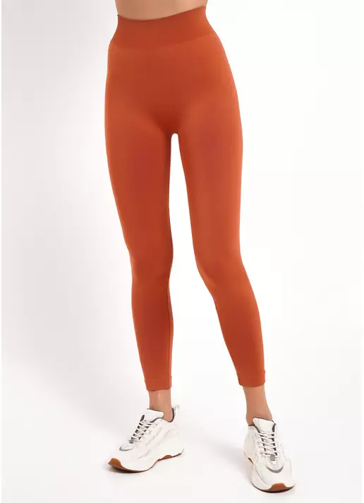 Бесшовные леггинсы из микрофибры LEGGINGS 02 burnt sienna (оранжевый)