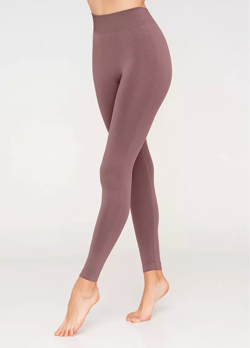 Безшовні легінси з мікрофібри LEGGINGS 02 deep taupe (коричневий)